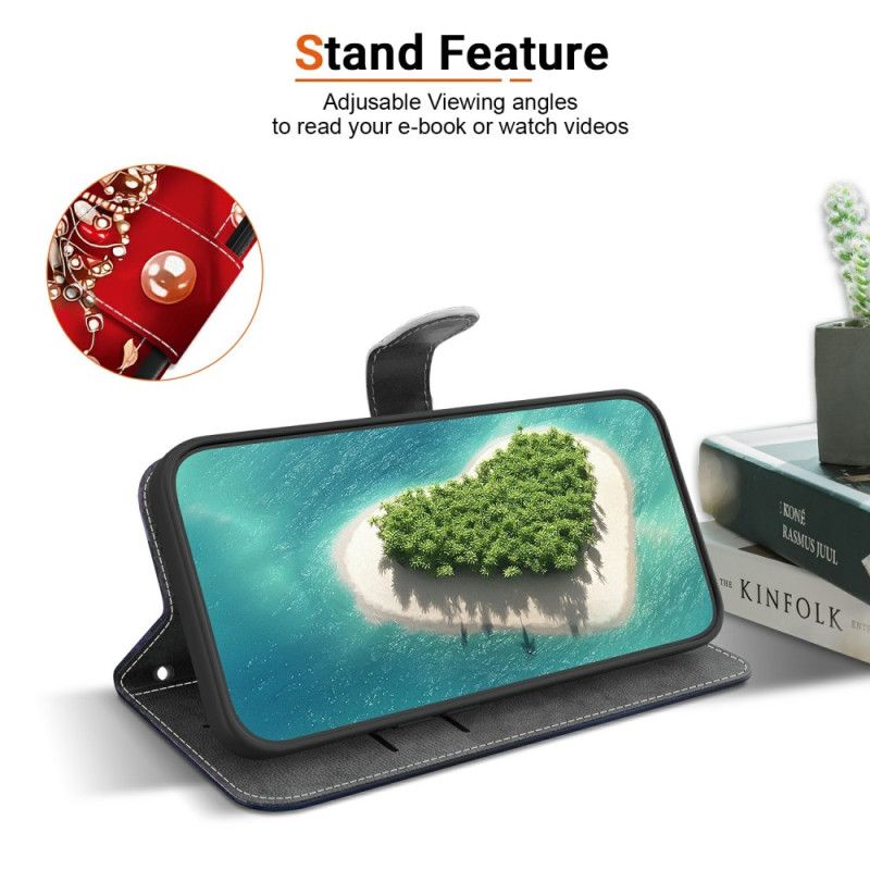 Læder Cover Sony Xperia 10 Vii Telefon Etui Røde Roser