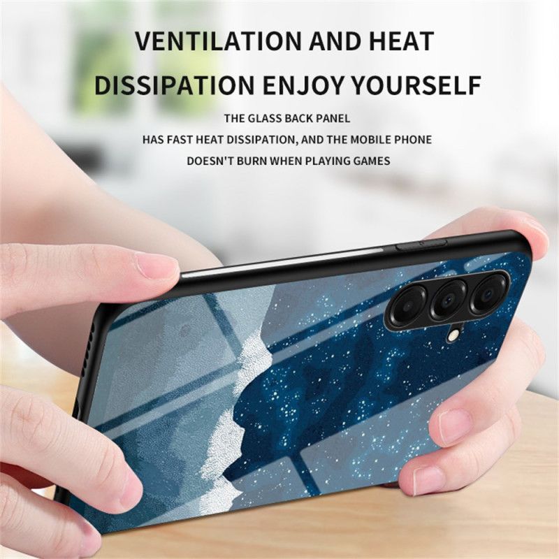 Cover Samsung Galaxy A17 4g / 5g Himmelblåt Hærdet Glas