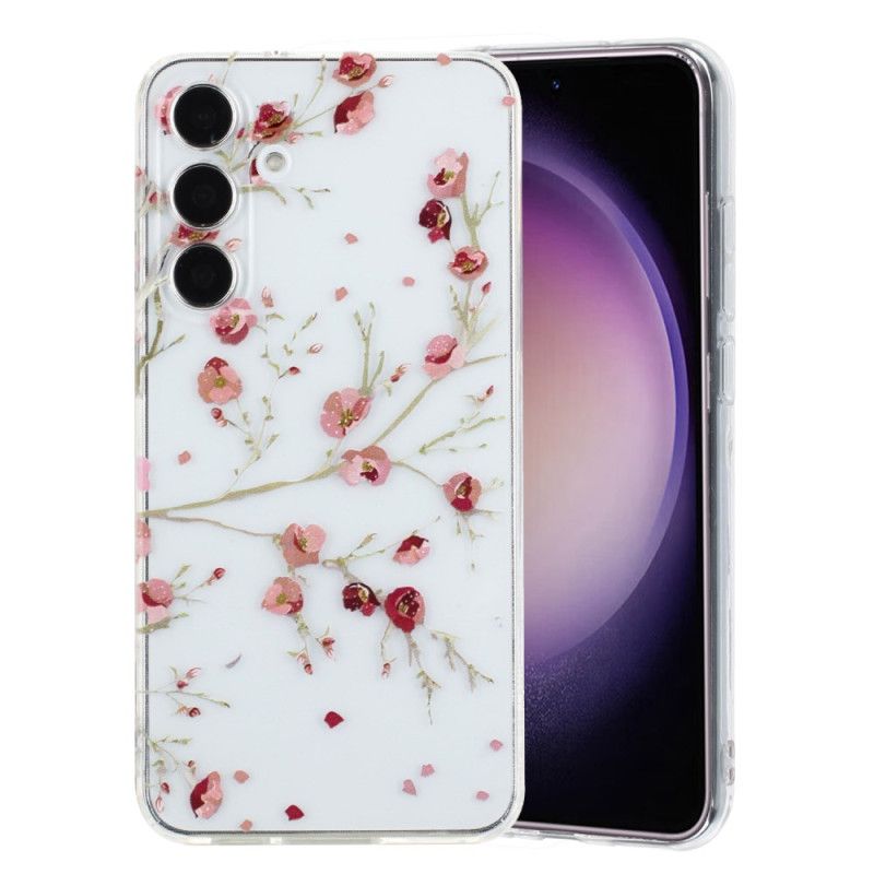 Cover Samsung Galaxy A17 4g / 5g Rød Blomster
