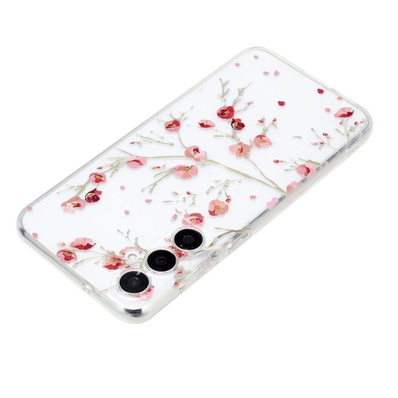 Cover Samsung Galaxy A17 4g / 5g Rød Blomster