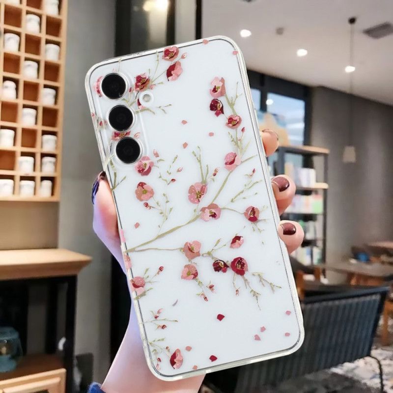 Cover Samsung Galaxy A17 4g / 5g Rød Blomster