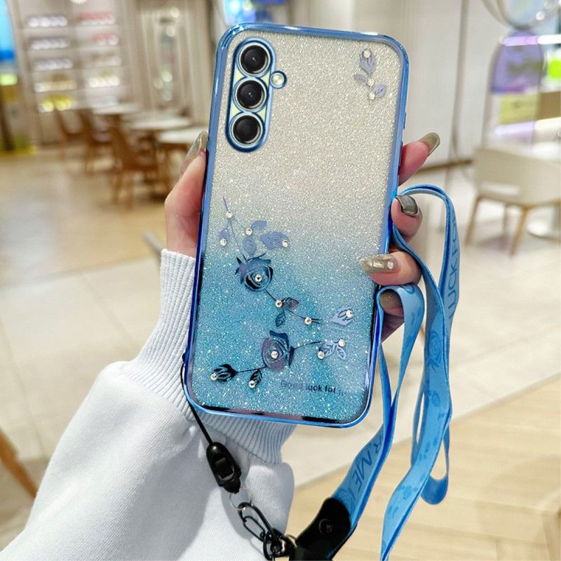 Cover Samsung Galaxy A17 4g / 5g Telefon Etui Kadem Rhinstensremme