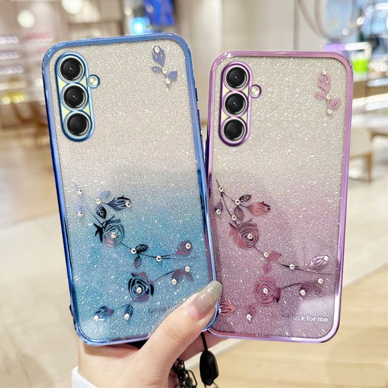 Cover Samsung Galaxy A17 4g / 5g Telefon Etui Kadem Rhinstensremme