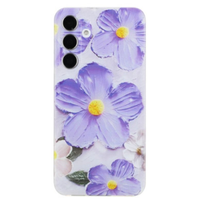 Cover Samsung Galaxy A17 4g / 5g Telefon Etui Lilla Blomster