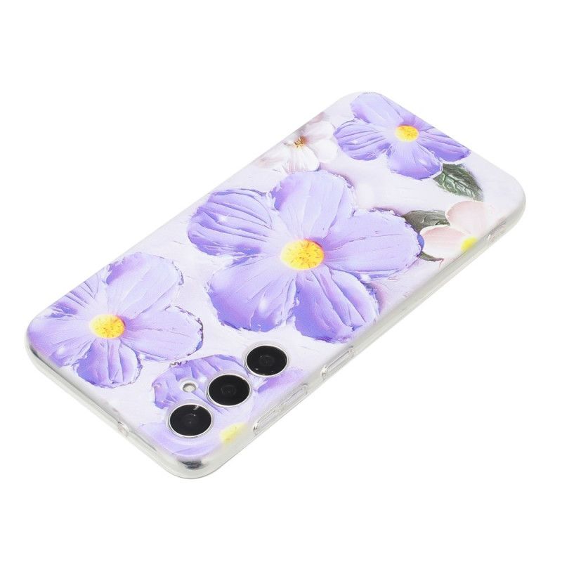 Cover Samsung Galaxy A17 4g / 5g Telefon Etui Lilla Blomster