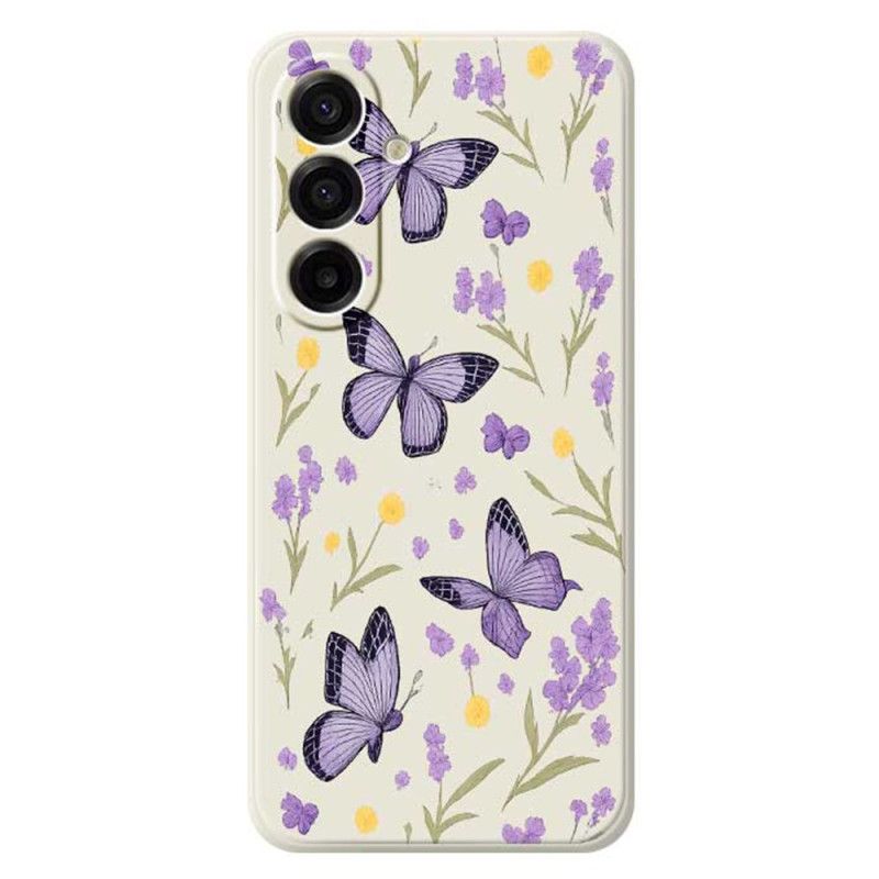 Cover Samsung Galaxy A17 4g / 5g Telefon Etui Lilla Sommerfugle