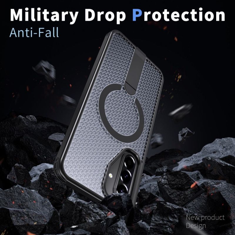 Cover Samsung Galaxy A17 4g / 5g Telefon Etui Magnetisk Gittertekstur