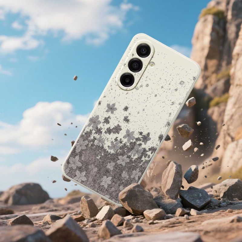 Cover Til Samsung Galaxy A17 4g / 5g Grå Blomster