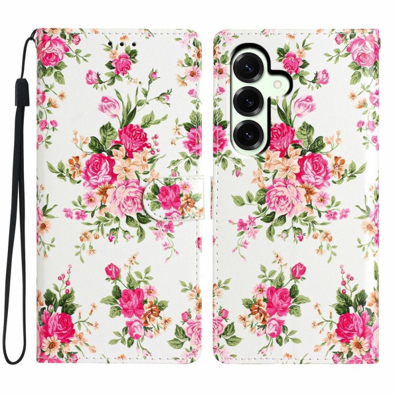 Flip Cover Samsung Galaxy A17 4g / 5g Frihedsblomster