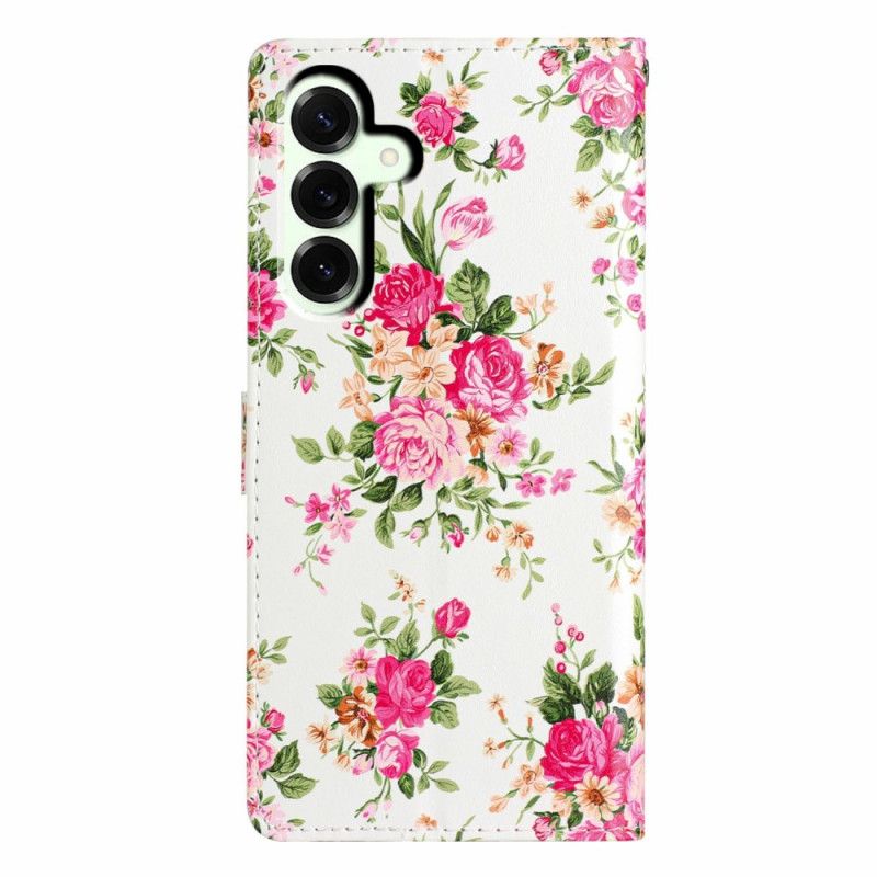 Flip Cover Samsung Galaxy A17 4g / 5g Frihedsblomster