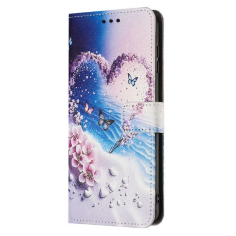 Flip Cover Samsung Galaxy A17 4g / 5g Hjertesommerfugl