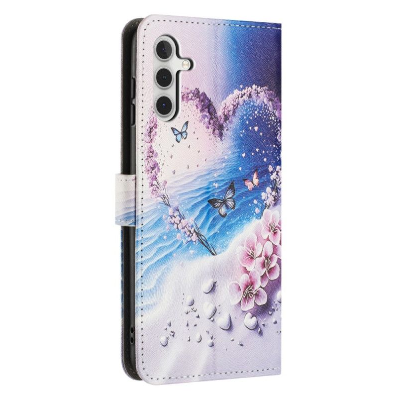 Flip Cover Samsung Galaxy A17 4g / 5g Hjertesommerfugl