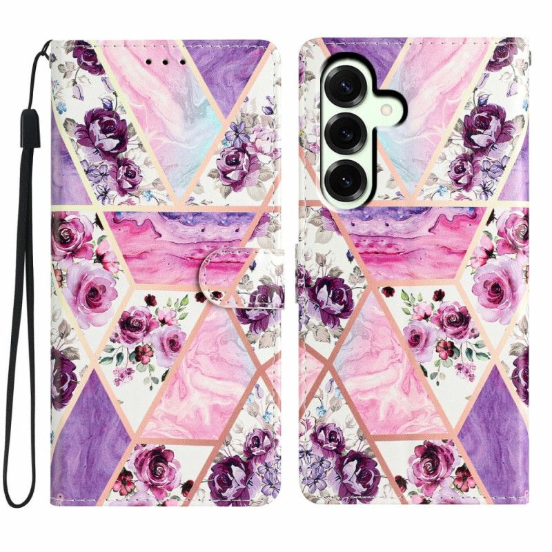 Flip Cover Samsung Galaxy A17 4g / 5g Lilla Blomster
