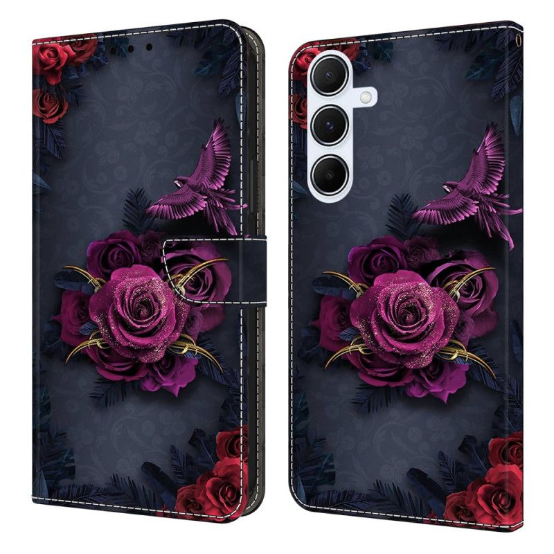 Flip Cover Samsung Galaxy A17 4g / 5g Lilla Blomster