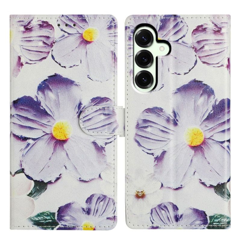 Flip Cover Samsung Galaxy A17 4g / 5g Lilla Blomstermønster