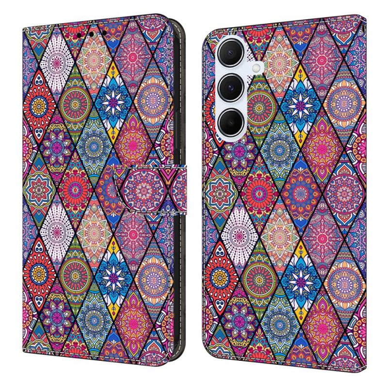 Flip Cover Samsung Galaxy A17 4g / 5g Lyserødt Etnisk Mønster