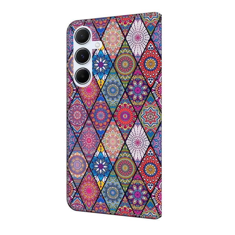 Flip Cover Samsung Galaxy A17 4g / 5g Lyserødt Etnisk Mønster