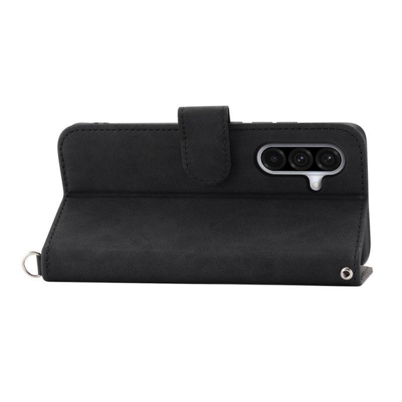 Flip Cover Samsung Galaxy A17 4g / 5g Pung Med Blonder Og Ruskindseffekt