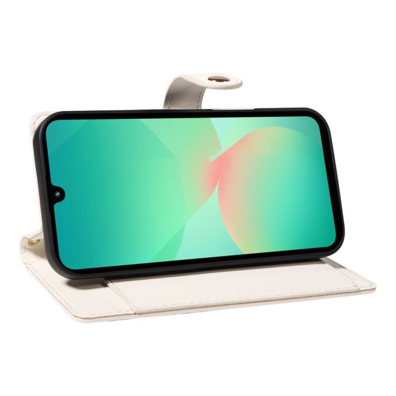 Flip Cover Samsung Galaxy A17 4g / 5g Quiltet Med Rem Og Skulderrem