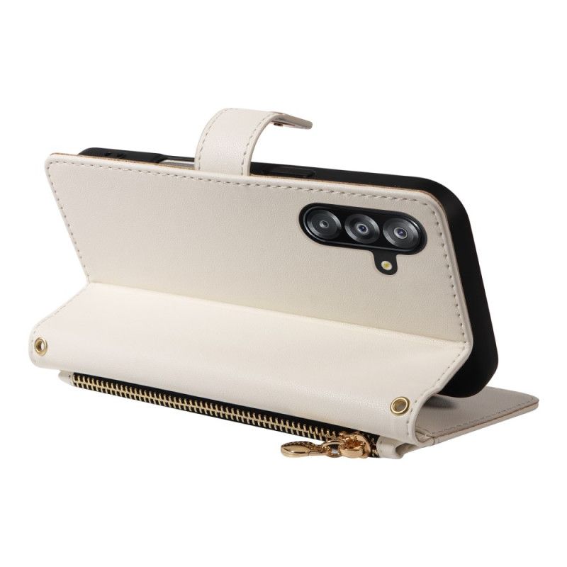 Flip Cover Samsung Galaxy A17 4g / 5g Quiltet Med Rem Og Skulderrem