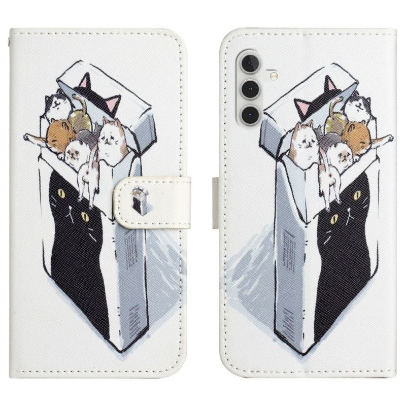 Flip Cover Til Samsung Galaxy A17 4g / 5g Æske Med Katte