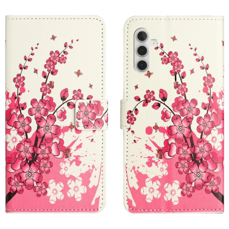 Flip Cover Til Samsung Galaxy A17 4g / 5g Blommeblomster