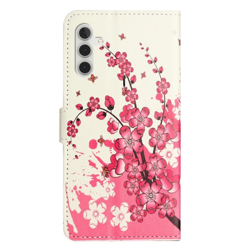 Flip Cover Til Samsung Galaxy A17 4g / 5g Blommeblomster