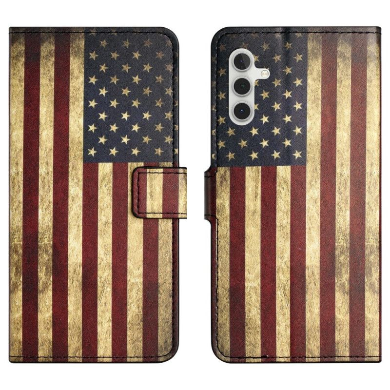 Flip Cover Til Samsung Galaxy A17 4g / 5g Vintage Amerikansk Flag