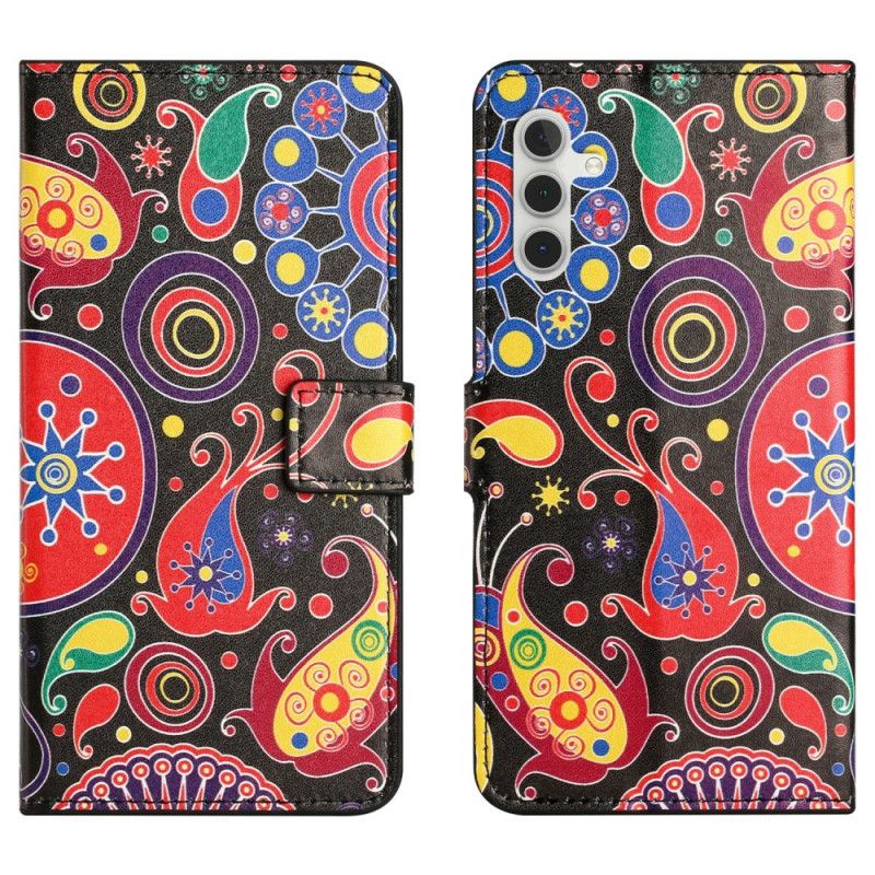 Læder Cover Samsung Galaxy A17 4g / 5g Galaksemønster