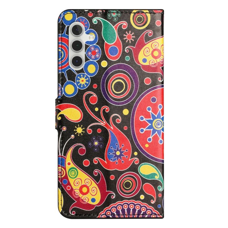Læder Cover Samsung Galaxy A17 4g / 5g Galaksemønster