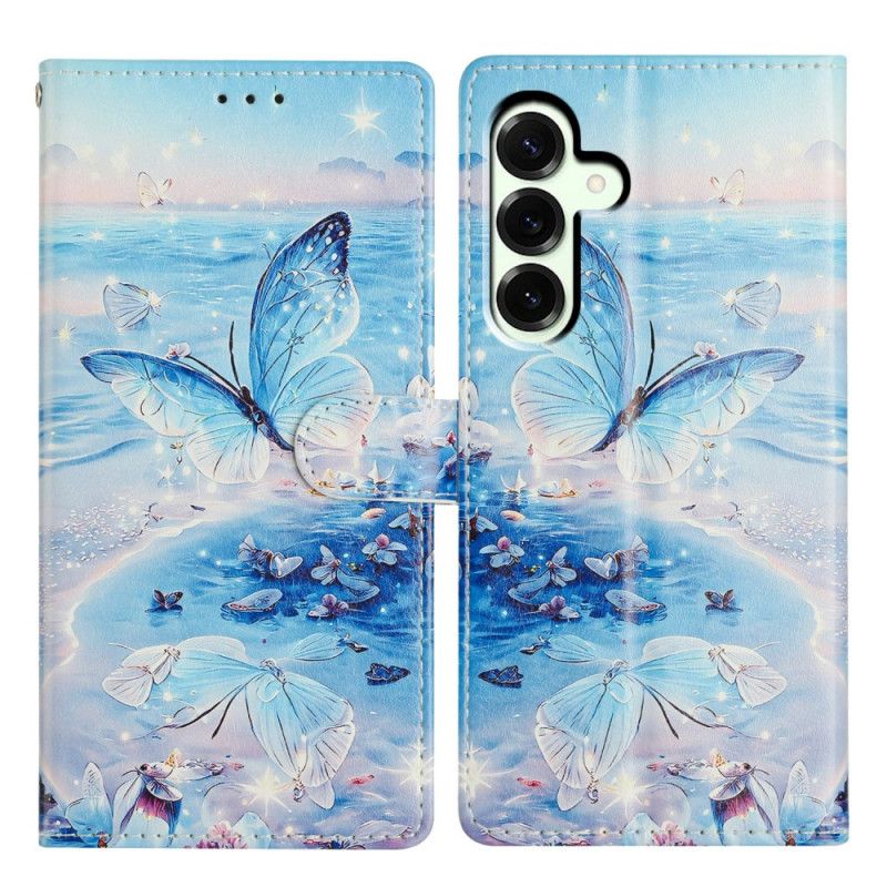 Læder Cover Samsung Galaxy A17 4g / 5g Havsommerfugl