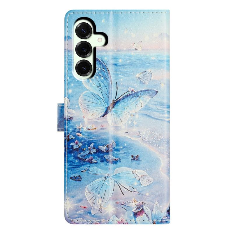 Læder Cover Samsung Galaxy A17 4g / 5g Havsommerfugl