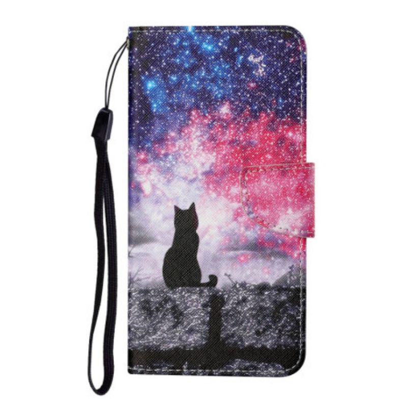 Læder Cover Samsung Galaxy A17 4g / 5g Kat Under Stjernerne