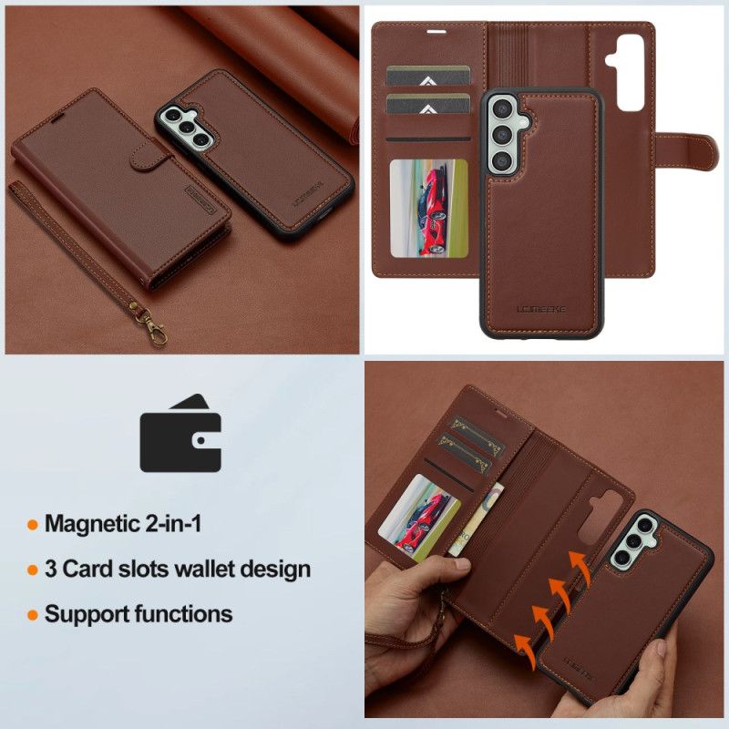 Læder Cover Samsung Galaxy A17 4g / 5g Telefon Etui Aftageligt Cover Lc.imeeke