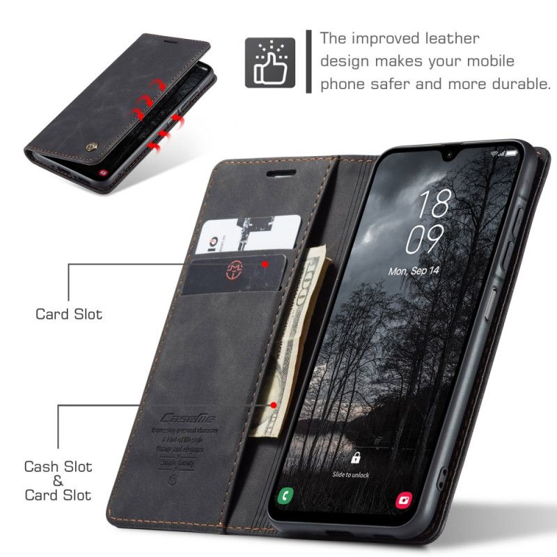 Læder Cover Samsung Galaxy A17 4g / 5g Telefon Etui Caseme Med Ruskindseffekt