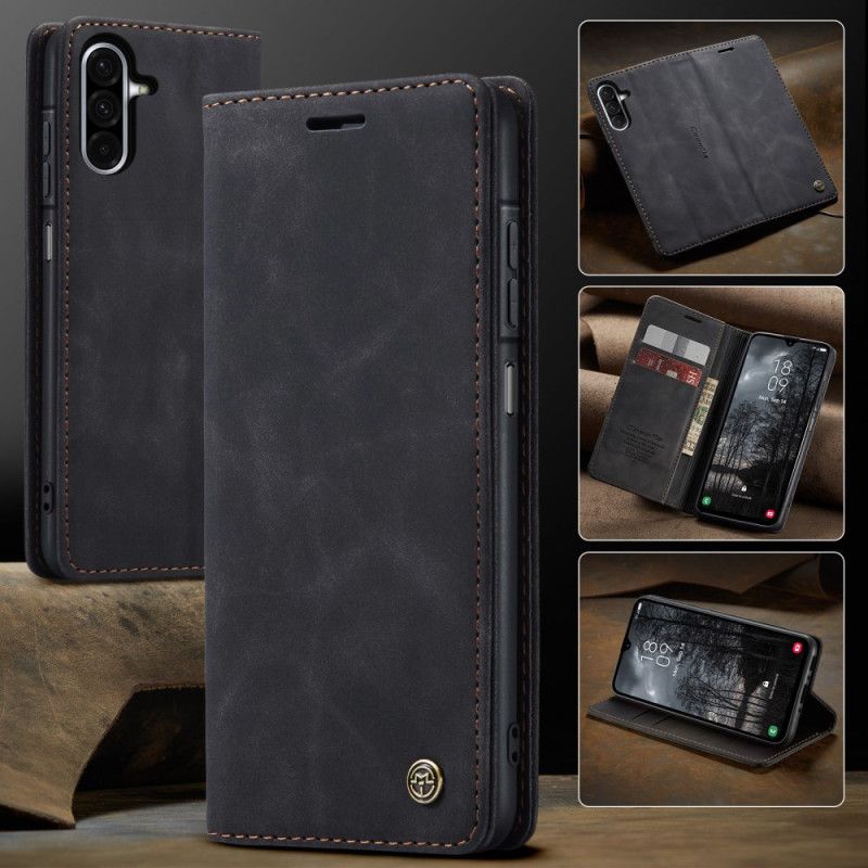 Læder Cover Samsung Galaxy A17 4g / 5g Telefon Etui Caseme Med Ruskindseffekt