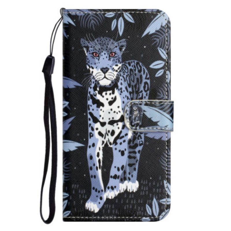 Læder Cover Samsung Galaxy A17 4g / 5g Telefon Etui Leopard