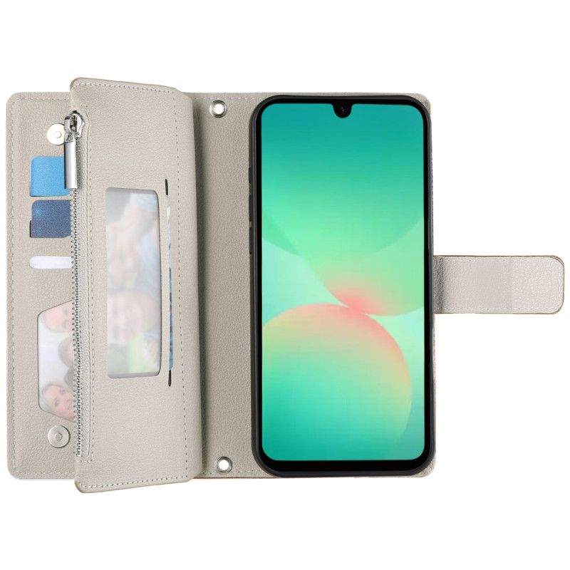 Læder Cover Samsung Galaxy A17 4g / 5g Telefon Etui Lynlås- Og Rempung