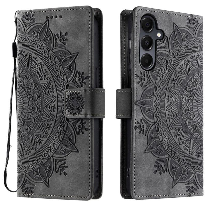Læder Cover Samsung Galaxy A17 4g / 5g Telefon Etui Mandala Ruskindseffekt