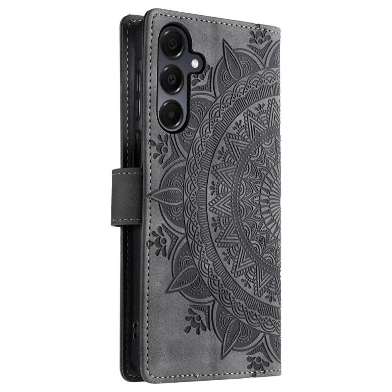 Læder Cover Samsung Galaxy A17 4g / 5g Telefon Etui Mandala Ruskindseffekt