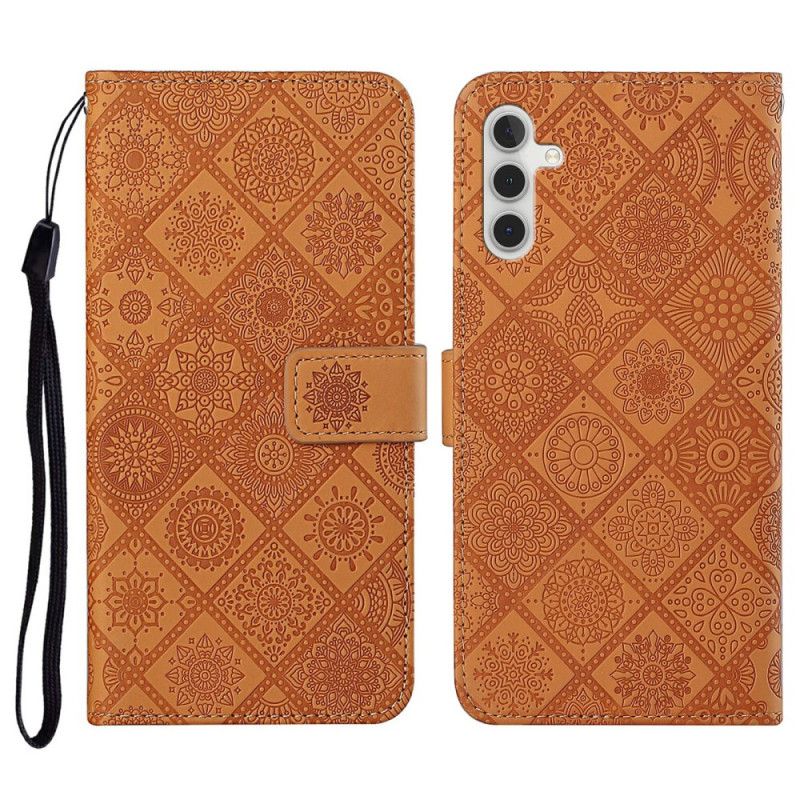 Læder Cover Samsung Galaxy A17 4g / 5g Telefon Etui Patchwork