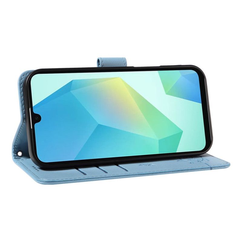 Læder Cover Samsung Galaxy A17 4g / 5g Telefon Etui Rem Med Kattedesign