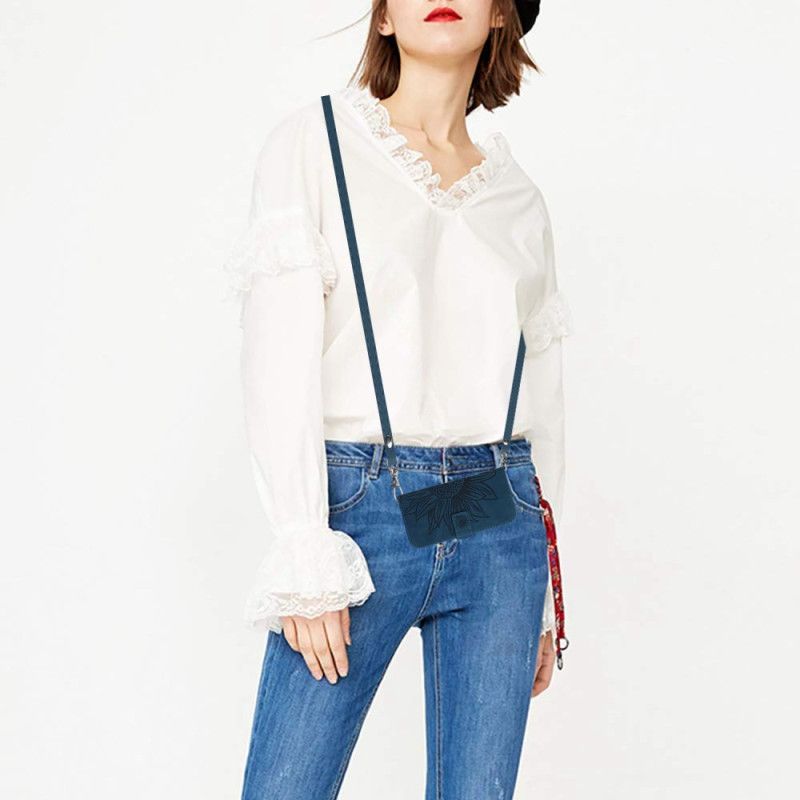 Læder Cover Samsung Galaxy A17 4g / 5g Telefon Etui Skuldertaske Med Solsikkeprint