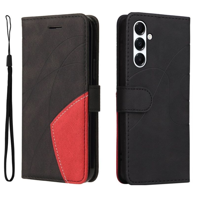 Læder Cover Samsung Galaxy A17 4g / 5g Telefon Etui Tofarvet Krusning