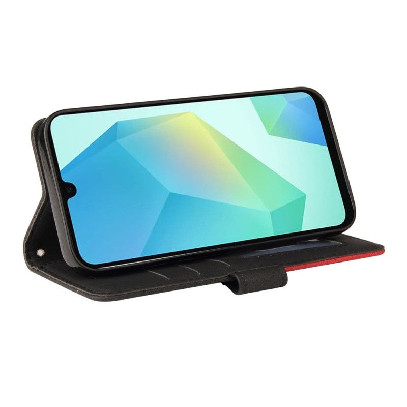 Læder Cover Samsung Galaxy A17 4g / 5g Telefon Etui Tofarvet Krusning