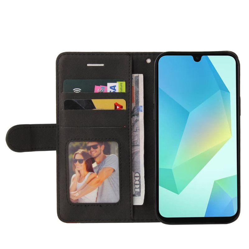 Læder Cover Samsung Galaxy A17 4g / 5g Telefon Etui Tofarvet Krusning