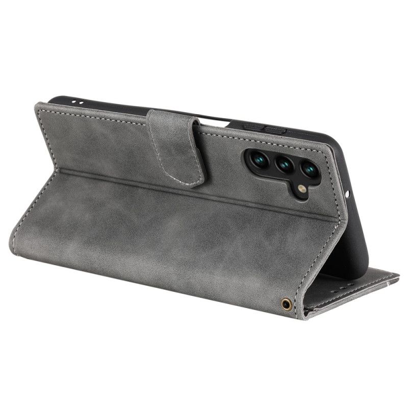 Læder Cover Samsung Galaxy A17 4g / 5g Telefon Etui Tofarvet Trekantdesign