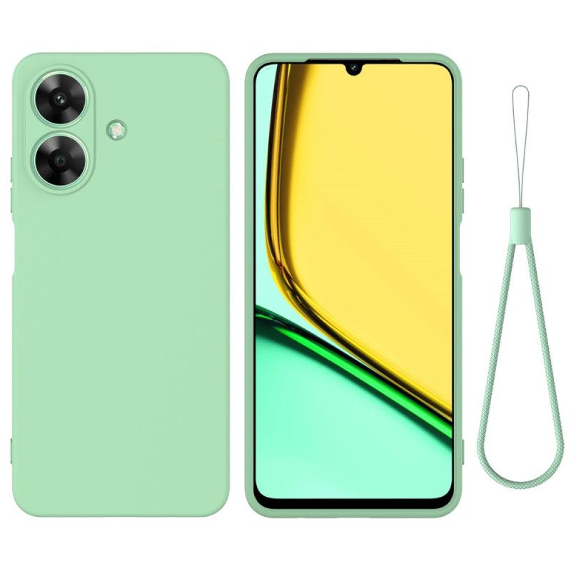 Cover Til Realme Note 60 Flydende Silikone Med Snor