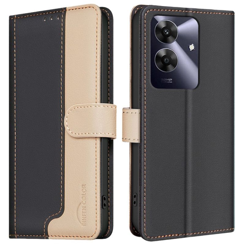 Flip Cover Til Realme Note 60 Tofarvet Binfen Color