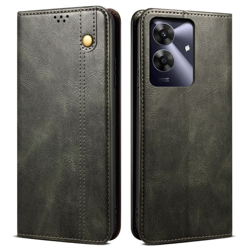 Flip Cover Til Realme Note 60 Vokset Kunstlæder